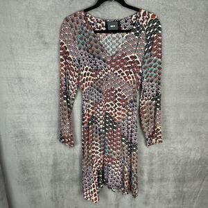 Maeve Anthropologie Dress Womens Extra Small Black Monaco Peacock Boho Preppy